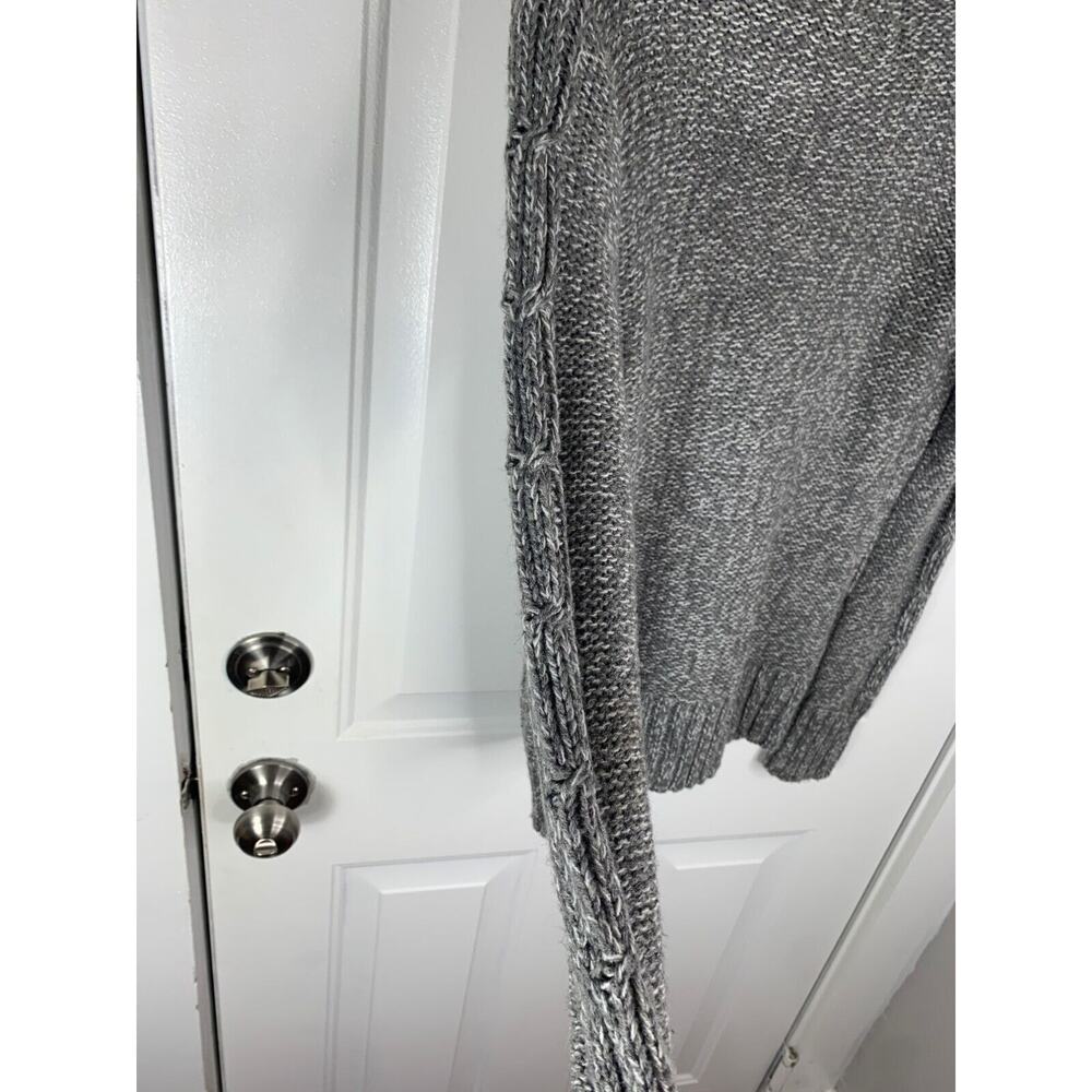 St Johns Bay womens Cable Knit Button-Up Cardigan size PS Grey Acrylic - Picture 4 of 7